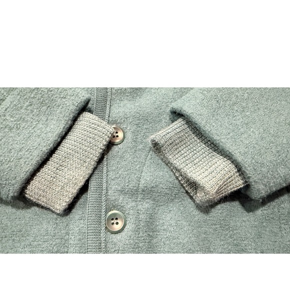 Disana Felix Wool Fleece Hooded Jacket Teal Blue Kids Size 110 116 5-6 Years - Picture 7 of 12